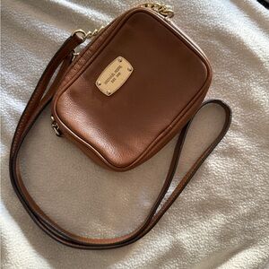 Michael Kors Brown Leather Crossbody Bag